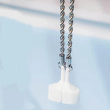 Silver/Stainless Steel Rope Chain for Airpods Holder Necklace