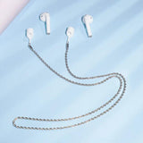 Silver/Stainless Steel Rope Chain for Airpods Holder Necklace