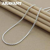 925 Silver 4MM Twist Chain Necklace for Jewelry