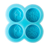 Flag Frog Round Stud Earrings Silicone Mold for Resin Casting