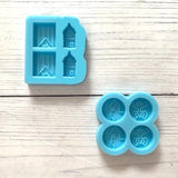 Flag Frog Round Stud Earrings Silicone Mold for Resin Casting