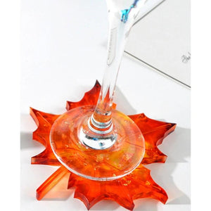 3PCS/Set Maple Leaf Coaster Resin Mold Cup Mat Coaster Casting Silicone Mould
