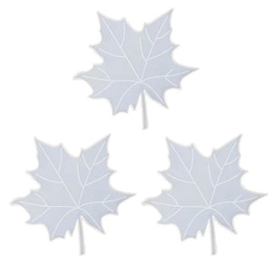 3PCS/Set Maple Leaf Coaster Resin Mold Cup Mat Coaster Casting Silicone Mould