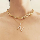 Gojomem Punk Chunky Chain Necklace for Women