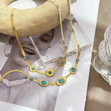 Bohemian Oval Stone Sunburst Necklace for Women Choker Necklaces
