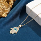 Evil Eye Necklace Set Heart Cross Pendant 14k Plated Colorful Charm Jewelry Gift