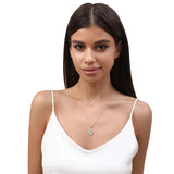 Evil Eye Necklace Set Heart Cross Pendant 14k Plated Colorful Charm Jewelry Gift