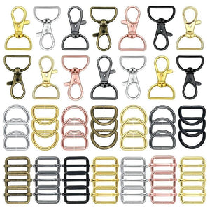 56x Lobster Claw Clasp D Rings Jewelry Make Finding Keyring Deco