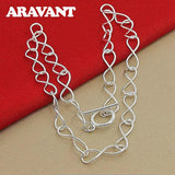 925 Silver Twisted 8 Word Necklace Silver Chains Necklaces Women