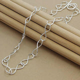 925 Silver Twisted 8 Word Necklace Silver Chains Necklaces Women