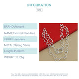 925 Silver Twisted 8 Word Necklace Silver Chains Necklaces Women
