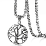 Life Tree Long Pendant Necklace Classic Men Women Jewelry