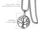 Life Tree Long Pendant Necklace Classic Men Women Jewelry