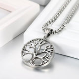 Life Tree Long Pendant Necklace Classic Men Women Jewelry