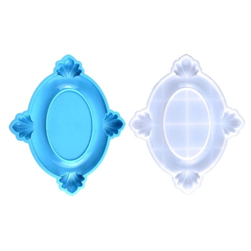 Resin Oval Photo Frame Silicone Mold Table Ornaments 40GB
