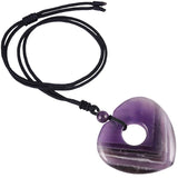 Heart Shape Pendant Necklace Amethyst Pendant Reiki Dragon Blood Stone