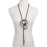 Circle Pendant Necklace Harajuku Adjustable Circles Necklace Women Neck Decorati