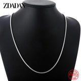 925 Silver 2MM Snake Chain Necklace Men Women Party Gift