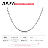 925 Silver 2MM Snake Chain Necklace Men Women Party Gift