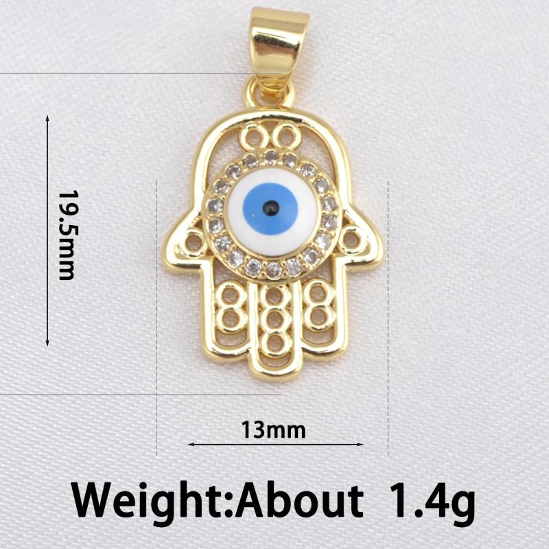 Fatima Hand Necklace Pendant Devil Eye Resin Eyes Pendant Charm