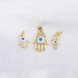Fatima Hand Necklace Pendant Devil Eye Resin Eyes Pendant Charm