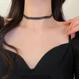 Geometric Crystal Choker Necklace Sparkling Banquet Jewelry