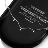Silver Clavicle Chain Necklace Beads Charm Choker Boho Party Jewelry