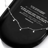 Silver Clavicle Chain Necklace Beads Charm Choker Boho Party Jewelry