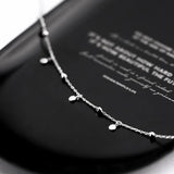Silver Clavicle Chain Necklace Beads Charm Choker Boho Party Jewelry