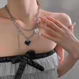 Stainless Steel Pixel Heart Necklace for Women