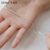925 Tibetan Silver Snake Bone Nude Female Bamboo Clavicle Chain Necklace