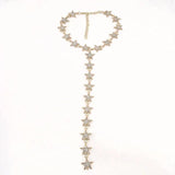 Stars Choker Necklace Crystal Rhinestone Women Body Jewelry