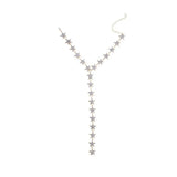 Stars Choker Necklace Crystal Rhinestone Women Body Jewelry