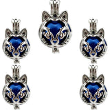 10PCS Lucky Cat Pearl Cage Locket Aromatherapy Diffuser Jewelry