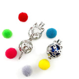 10PCS Lucky Cat Pearl Cage Locket Aromatherapy Diffuser Jewelry