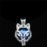 10PCS Lucky Cat Pearl Cage Locket Aromatherapy Diffuser Jewelry