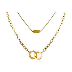 Peri'sBox Flower Pendant Necklace Stainless Steel Collar Necklaces for Women