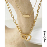Peri'sBox Flower Pendant Necklace Stainless Steel Collar Necklaces for Women