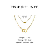 Peri'sBox Flower Pendant Necklace Stainless Steel Collar Necklaces for Women