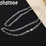 925 Silver 4mm Side Chain Necklace 16-30 Inch