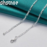 925 Silver 4mm Side Chain Necklace 16-30 Inch