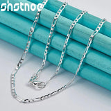 925 Silver 4mm Side Chain Necklace 16-30 Inch
