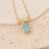 Zircon Geometric Pendant Necklace for Women