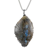 Labradorite Tree of Life Pendant for Necklace