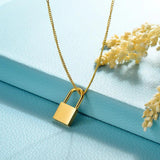 Peri'sBox Titanium Steel Lock Necklace for Women