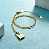 Peri'sBox Titanium Steel Lock Necklace for Women