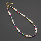 Bohemia Choker Multi-Color Beads Pearl Neck