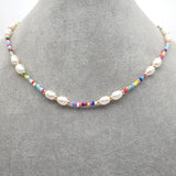 Bohemia Choker Multi-Color Beads Pearl Neck