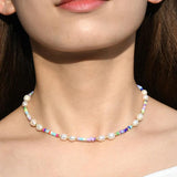 Bohemia Choker Multi-Color Beads Pearl Neck