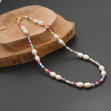 Bohemia Choker Multi-Color Beads Pearl Neck